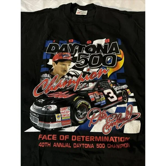 Vintage Dale Earnhardt Daytona 500 1998 Champion Determination TShirt 2XL E22 - Picture 4 of 9